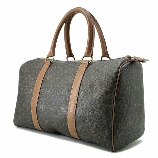 クリスチャン・ディオール ボストンバッグ ハニカム柄 PVC/レザー Christian Dior