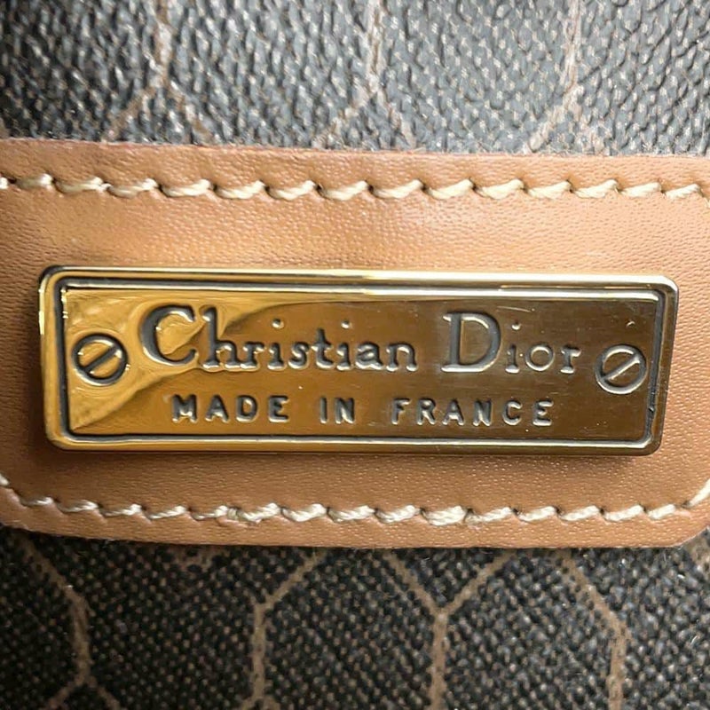 クリスチャン・ディオール ボストンバッグ ハニカム柄 PVC/レザー Christian Dior