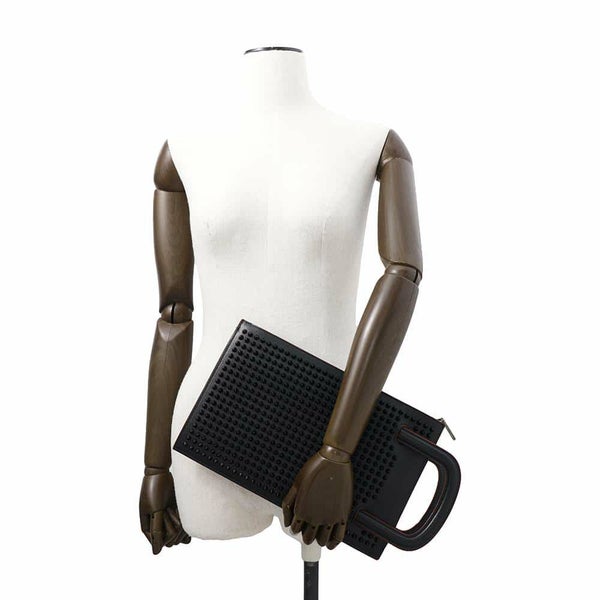 クリスチャン・ルブタン ハンドバッグ トリックトラック スモール スパイクスタッズ 1165005 Christian Louboutin クラッチ 3wayバッグ 黒