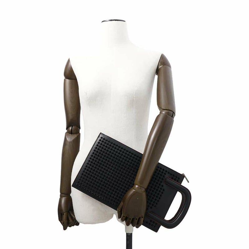 クリスチャン・ルブタン ハンドバッグ トリックトラック スモール スパイクスタッズ 1165005 Christian Louboutin クラッチ 3wayバッグ 黒