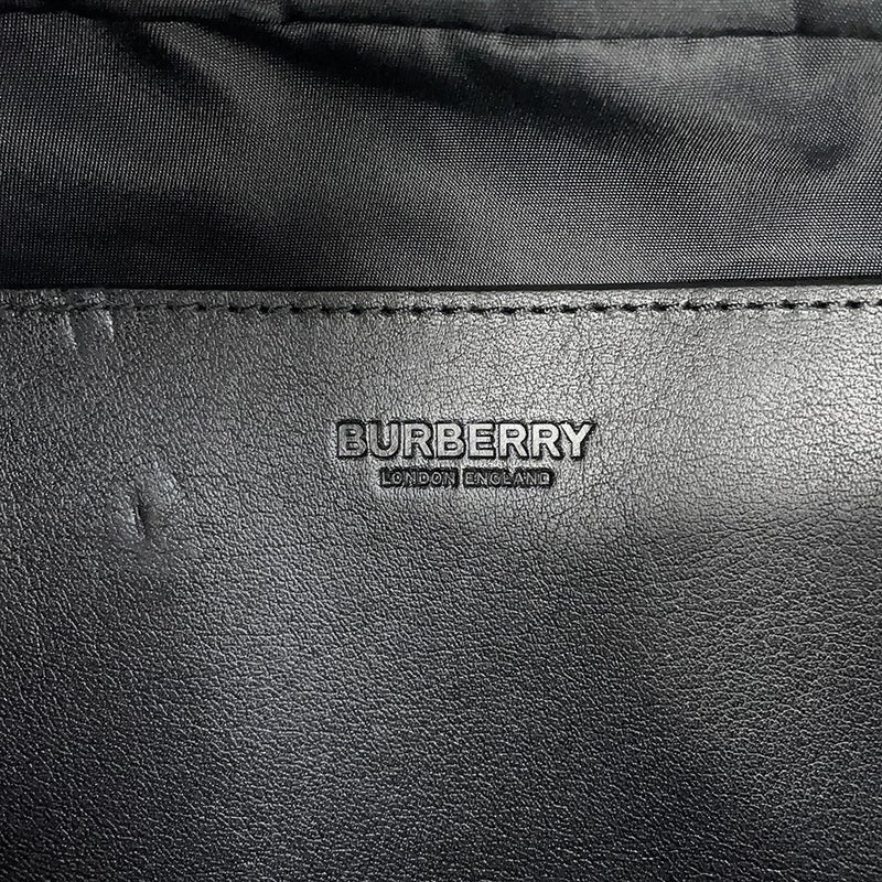 バーバリー ボディバッグ ホースフェリープリント コーティングキャンバス 8036557 BURBERRY ウエストバッグ 黒
