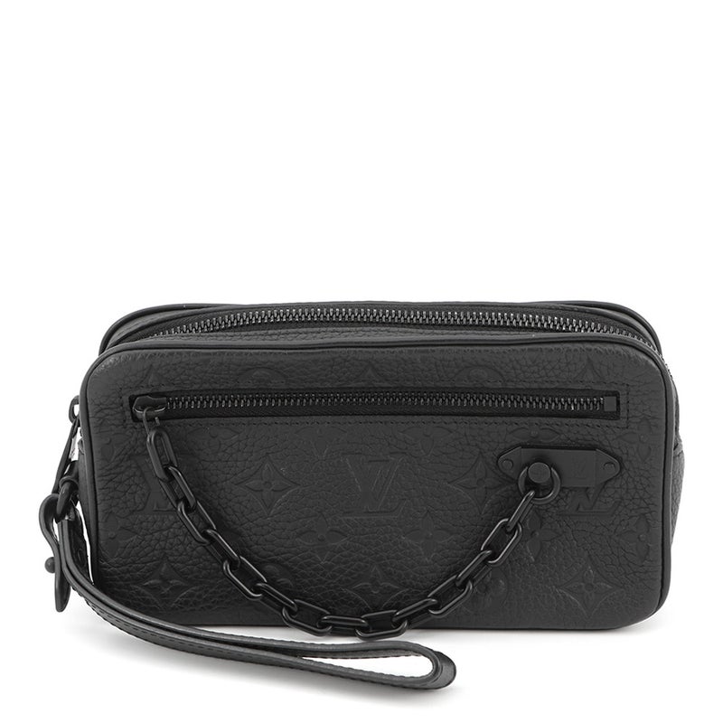 ルイヴィトン セカンドバッグ モノグラム・トリヨン ポシェット・ヴォルガ M55703 LOUIS VUITTON 黒 ブラック