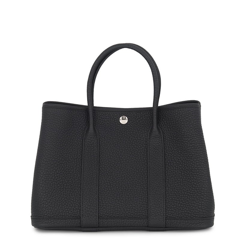 エルメス トートバッグ ガーデンパーティTPM ブラック/シルバー金具 ネゴンダ B刻印 HERMES Garden Party 黒