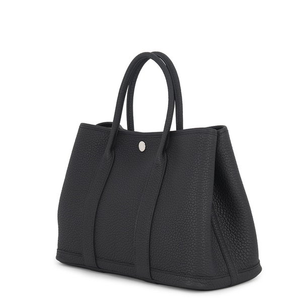 エルメス トートバッグ ガーデンパーティTPM ブラック/シルバー金具 ネゴンダ B刻印 HERMES Garden Party 黒