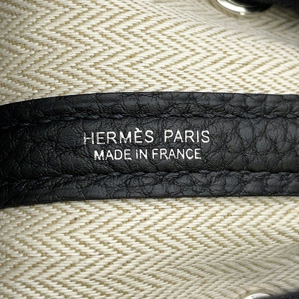 エルメス トートバッグ ガーデンパーティTPM ブラック/シルバー金具 ネゴンダ B刻印 HERMES Garden Party 黒