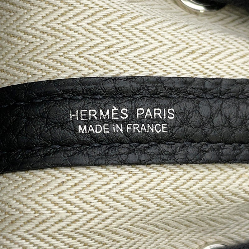 エルメス トートバッグ ガーデンパーティTPM ブラック/シルバー金具 ネゴンダ B刻印 HERMES Garden Party 黒