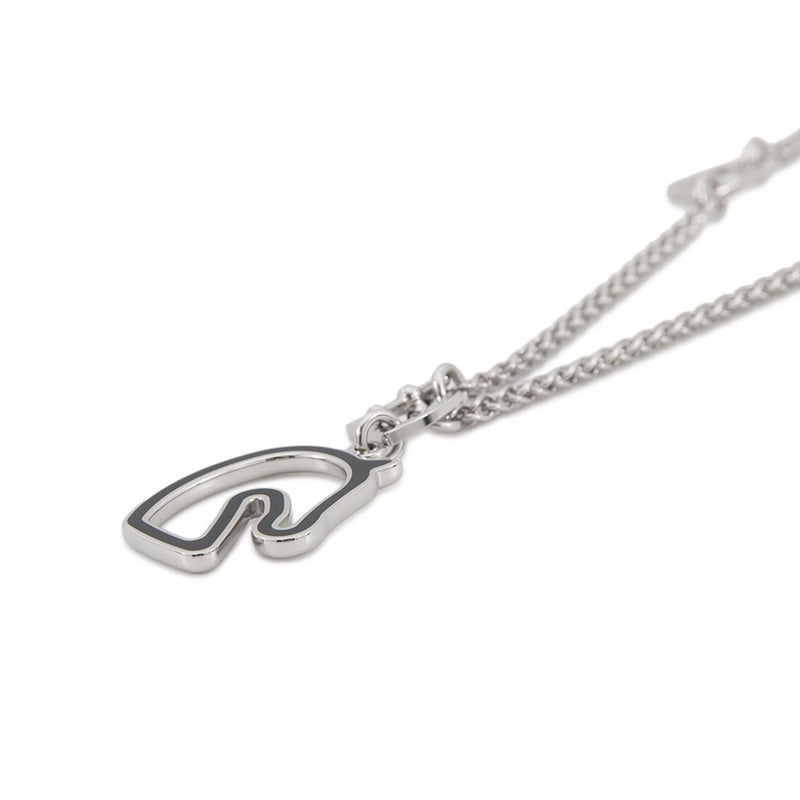エルメス ネックレス トネール スモール ブラック/シルバー金具 HERMES アクセサリー 黒