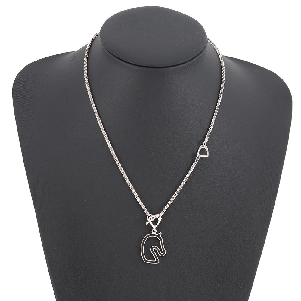 エルメス ネックレス トネール スモール ブラック/シルバー金具 HERMES