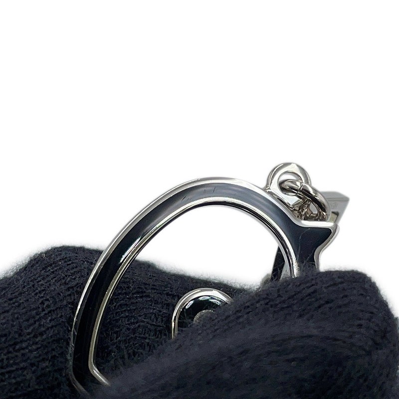 エルメス ネックレス トネール スモール ブラック/シルバー金具 HERMES アクセサリー 黒