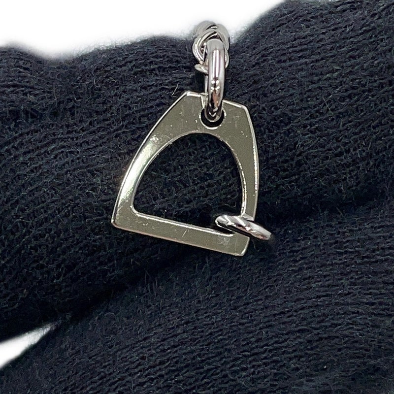 エルメス ネックレス トネール スモール ブラック/シルバー金具 HERMES アクセサリー 黒
