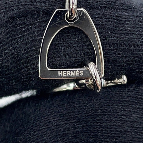 エルメス ネックレス トネール スモール ブラック/シルバー金具 HERMES アクセサリー 黒