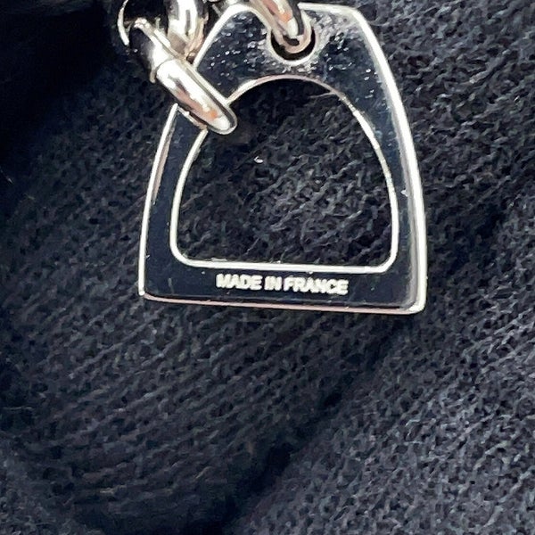 エルメス ネックレス トネール スモール ブラック/シルバー金具 HERMES アクセサリー 黒