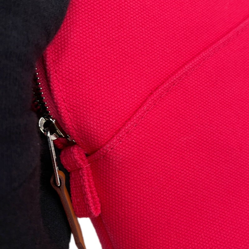 エルメス ポーチ ボリードポーチ PM ハイビスカス/シルバー金具 キャンバス HERMES 小物入れ