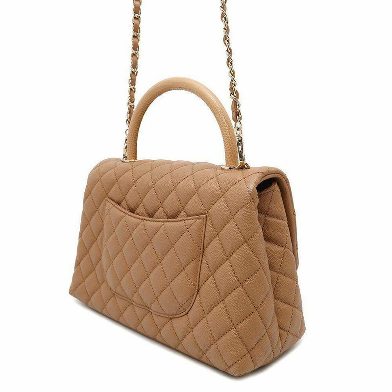 シャネル ハンドバッグ マトラッセ ココマーク ココハンドル キャビアスキン リザード A92991 2wayショルダーバッグ