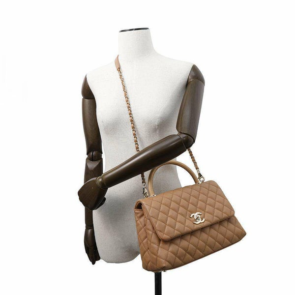 シャネル ハンドバッグ マトラッセ ココマーク ココハンドル キャビアスキン リザード A92991 2wayショルダーバッグ