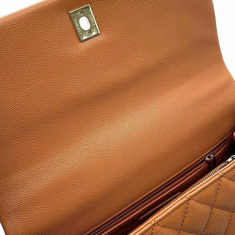 シャネル ハンドバッグ マトラッセ ココマーク ココハンドル キャビアスキン リザード A92991 2wayショルダーバッグ