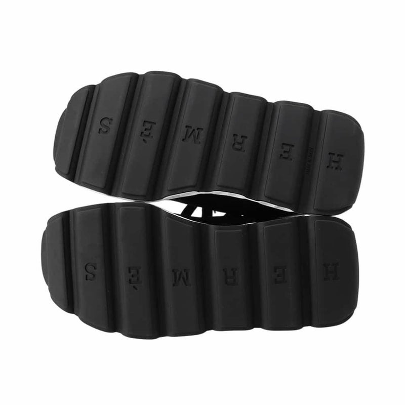 エルメス スニーカー インパルス ナイロン/レザー レディースサイズ35.5 HERMES 靴 黒 白