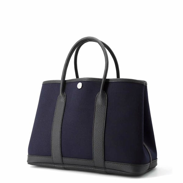 エルメス ガーデンパーティTPM ブルーマリン/ブラック/シルバー金具 トワルアッシュ/ネゴンダ W刻印