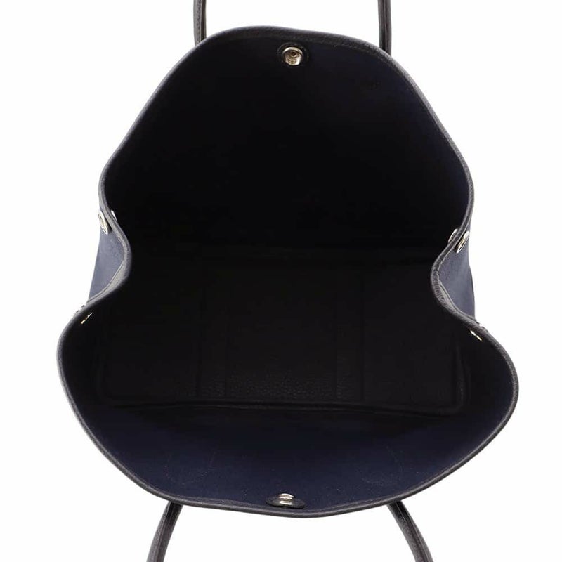 エルメス ガーデンパーティTPM ブルーマリン/ブラック/シルバー金具 トワルアッシュ/ネゴンダ W刻印