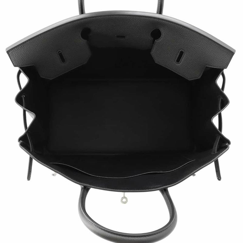 エルメス バーキン40 ブラック/シルバー金具 トゴ K刻印 HERMES Birkin ハンドバッグ