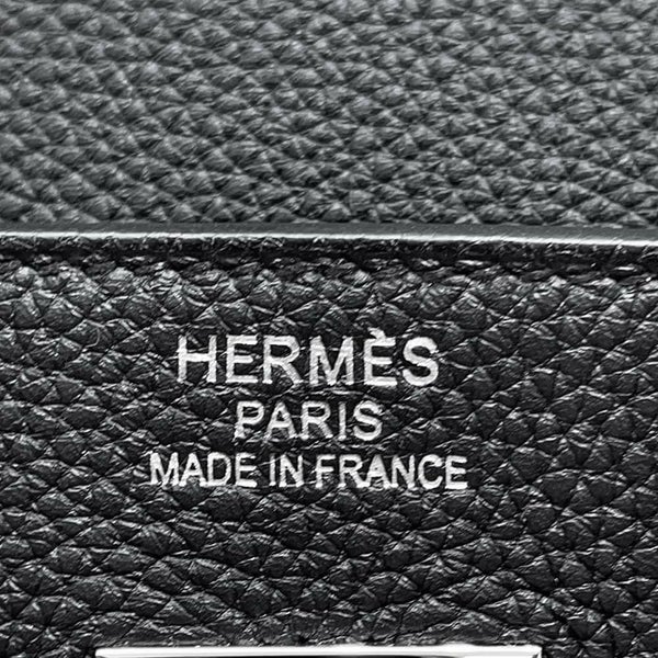 エルメス バーキン40 ブラック/シルバー金具 トゴ K刻印 HERMES Birkin ハンドバッグ