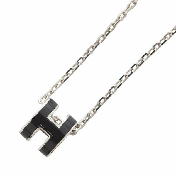 エルメス ネックレス ミニ・ポップアッシュ ブラック/シルバー金具 HERMES アクセサリー
