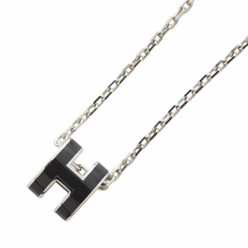 エルメス ネックレス ミニ・ポップアッシュ ブラック/シルバー金具 HERMES アクセサリー