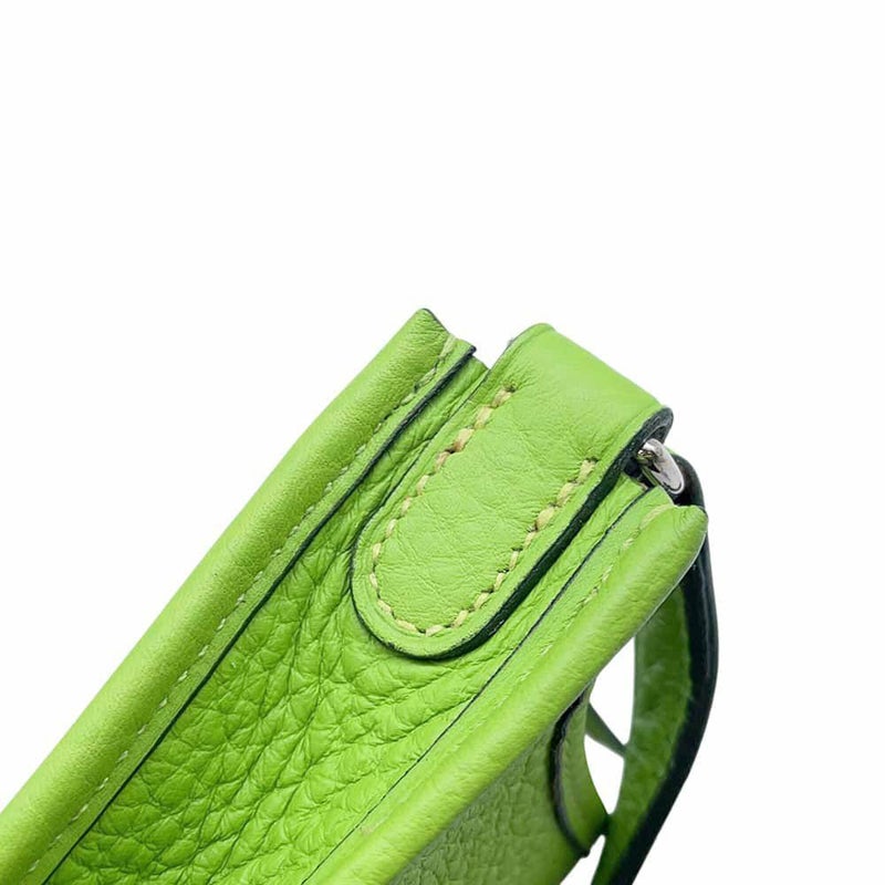 エルメス ショルダーバッグ エブリンTPM アップルグリーン/シルバー金具 トリヨンクレマンス □F刻印 HERMES Evelyne