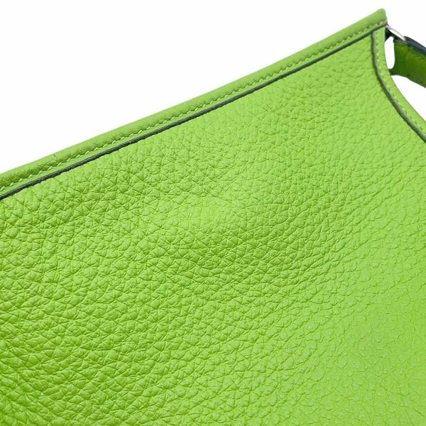 エルメス ショルダーバッグ エブリンTPM アップルグリーン/シルバー金具 トリヨンクレマンス □F刻印 HERMES Evelyne