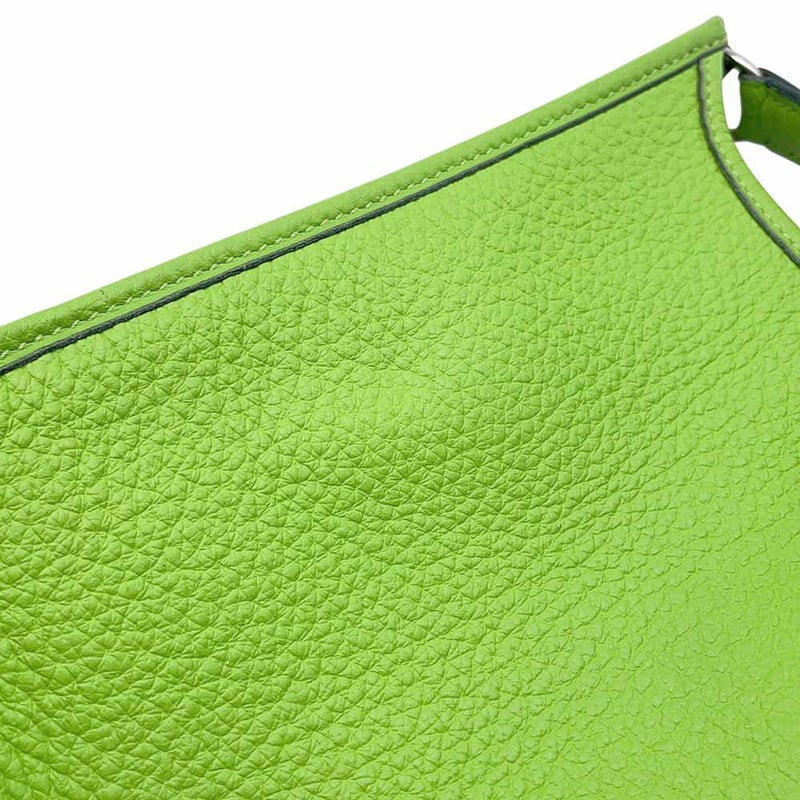 エルメス ショルダーバッグ エブリンTPM アップルグリーン/シルバー金具 トリヨンクレマンス □F刻印 HERMES Evelyne