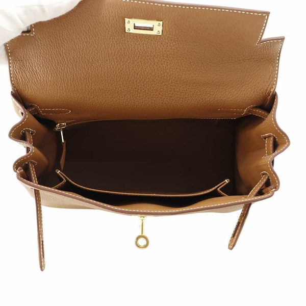 エルメス ハンドバッグ ケリー25 内縫い ゴールド/ゴールド金具 トゴ W刻印 2wayショルダー