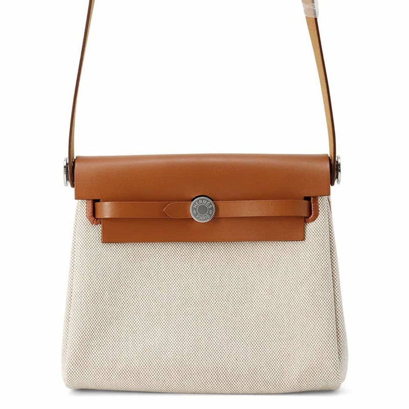 エルメス ショルダーバッグ エールバッグジップ ミニ フォーブ/シルバー金具 トワルミリタリー/ヴァッシュハンター W刻印