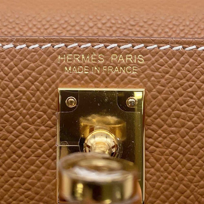 エルメス ハンドバッグ ミニケリードゥ 外縫い ゴールド/ゴールド金具 エプソン W刻印 2wayショルダー