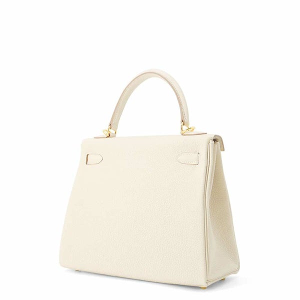 エルメス ハンドバッグ ケリー25 内縫い クレ/ゴールド金具 トゴ W刻印 2wayショルダー