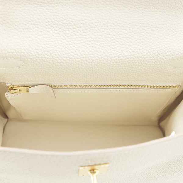 エルメス ハンドバッグ ケリー25 内縫い クレ/ゴールド金具 トゴ W刻印 2wayショルダー