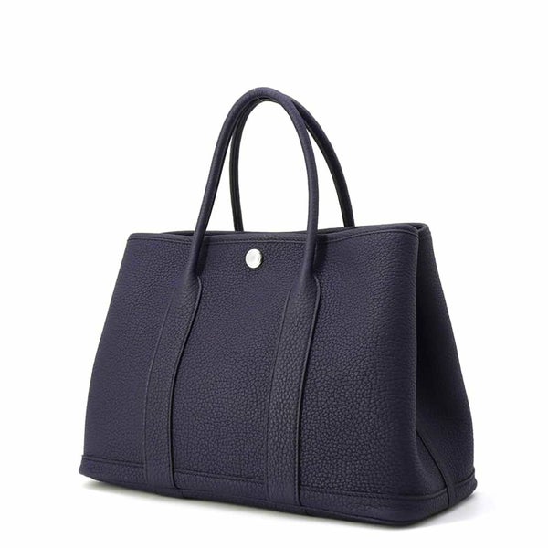 エルメス トートバッグ ガーデンパーティTPM ブルーインディゴ/シルバー金具 ネゴンダ W刻印