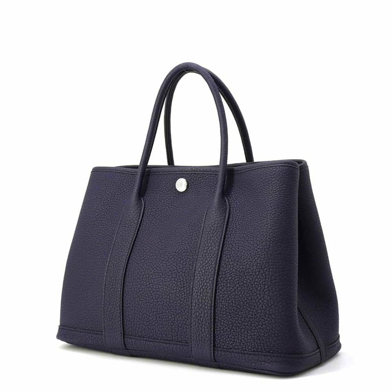 エルメス トートバッグ ガーデンパーティTPM ブルーインディゴ/シルバー金具 ネゴンダ W刻印