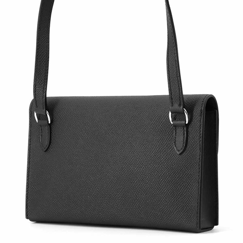 エルメス ショルダーウォレット ナップ トゥーゴー ブラック/シルバー金具 エプソン W刻印 黒
