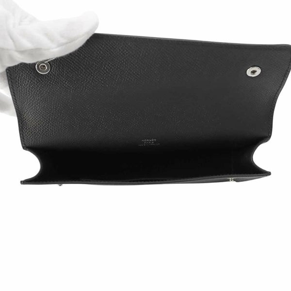 エルメス ショルダーウォレット ナップ トゥーゴー ブラック/シルバー金具 エプソン W刻印 黒