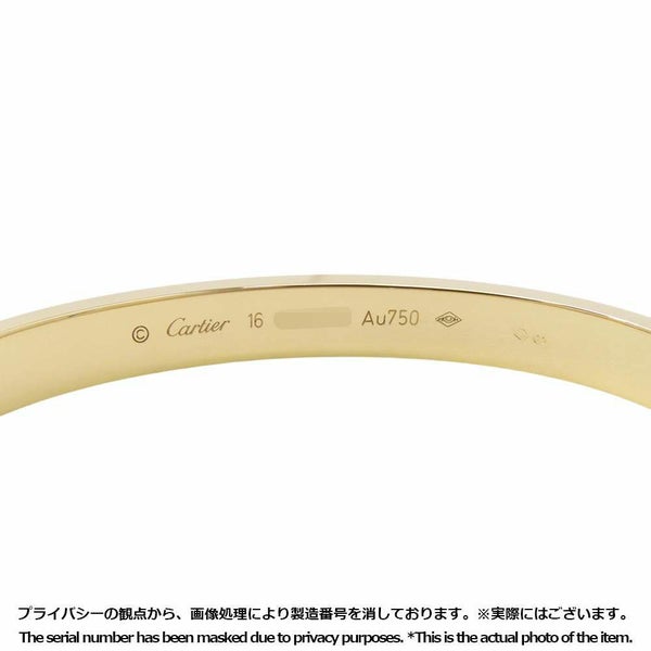 カルティエ ブレスレット ラブブレス クラシック K18YGイエローゴールド サイズ16 B6067516 LOVEブレスレット バングル