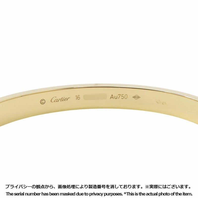 カルティエ ブレスレット ラブブレス クラシック K18YGイエローゴールド サイズ16 B6067516 LOVEブレスレット バングル