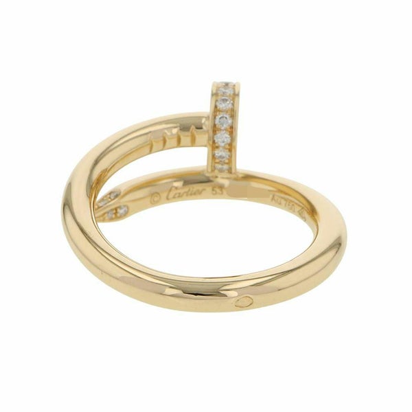 カルティエ リング ジュスト アン クル リング クラシック ダイヤ 22P 計0.13ct K18YGイエローゴールド サイズ53 B4216900 指輪