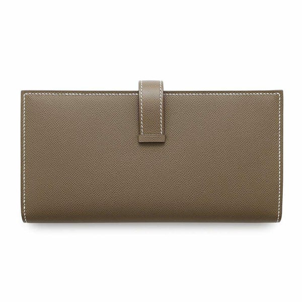 エルメス 長財布 ベアンスフレ エトゥープ/ゴールド金具 ヴォーマダム W刻印 HERMES 財布