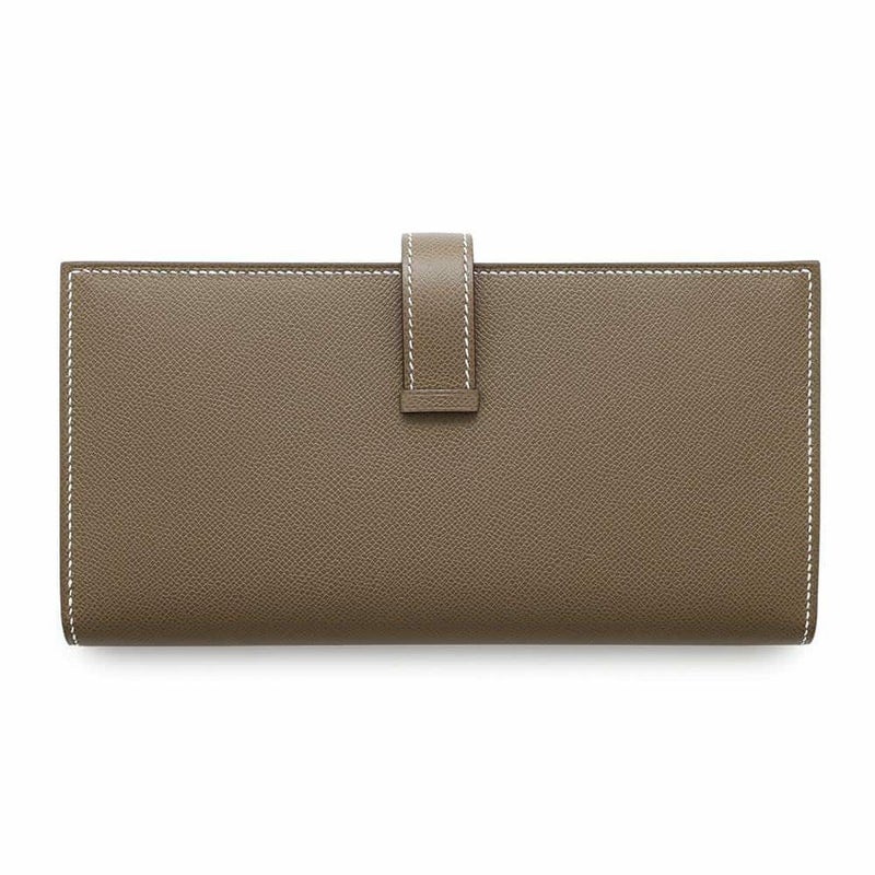 エルメス 長財布 ベアンスフレ エトゥープ/ゴールド金具 ヴォーマダム W刻印 HERMES 財布