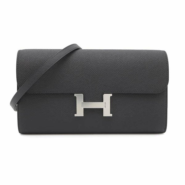 エルメス 長財布 コンスタンス トゥーゴー ロング ブラック/シルバー金具 エプソン K刻印 HERMES 黒