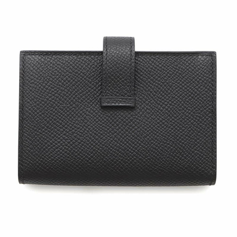 エルメス カードケース ベアン ミニ ブラック/ゴールド金具 エプソン W刻印 HERMES 名刺入れ 黒