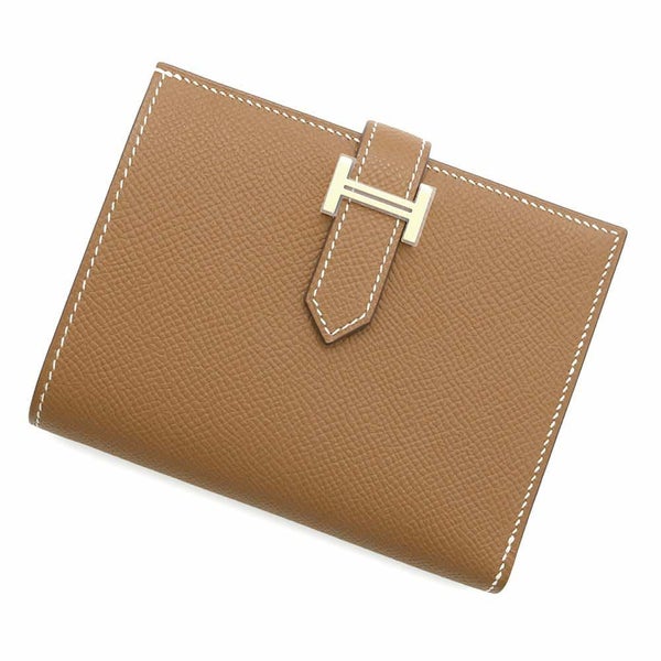 エルメス 二つ折り財布 ベアンコンパクト ゴールド/ゴールド金具 エプソン W刻印 HERMES 財布