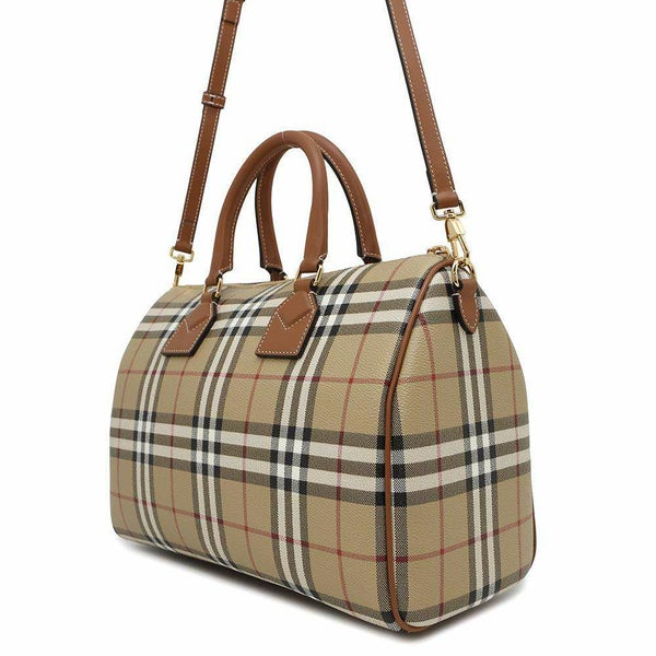 バーバリー ハンドバッグ チェック ミディアム 8071355 BURBERRY ボウリングバッグ 2wayショルダーバッグ