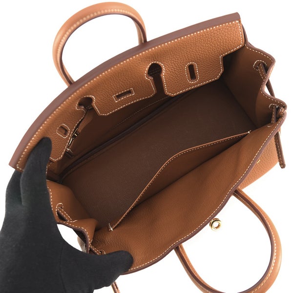 エルメス バーキン25 ゴールド/ゴールド金具 トゴ U刻印 HERMES Birkin ハンドバッグ