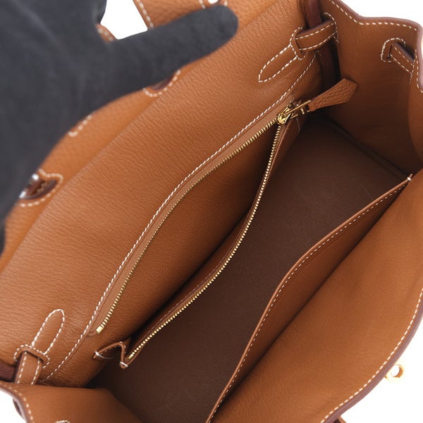 エルメス バーキン25 ゴールド/ゴールド金具 トゴ U刻印 HERMES Birkin ハンドバッグ